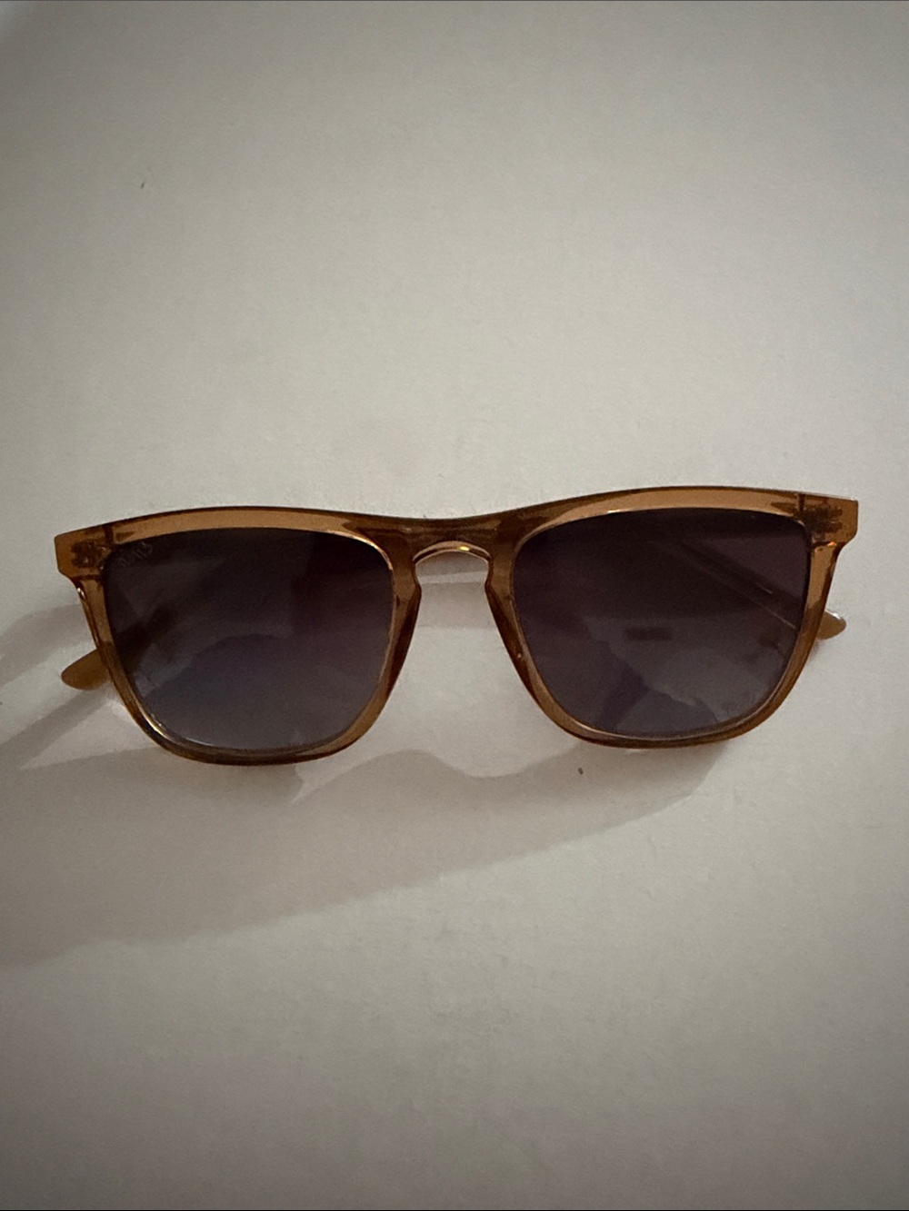 WMP Eyewear Wesley in Crystal Brown with Brown Gradient Polarized lenses